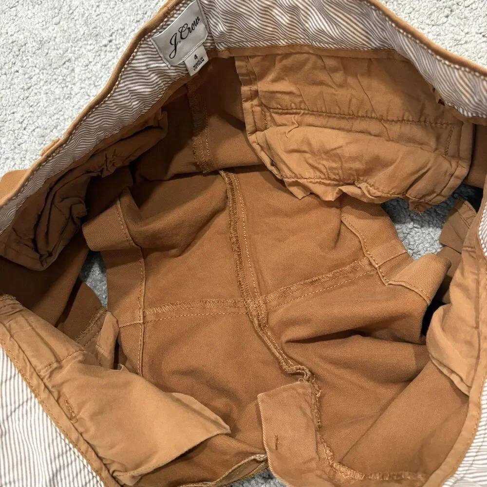 J. Crew 4” Stretch Chino Shorts Honey Brown Size 4